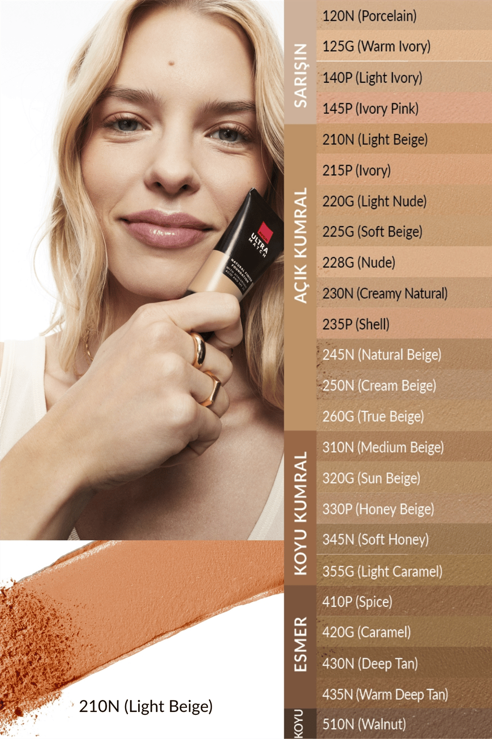 Flawless Match Doğal Bitişli Fondöten - 210N Light Beige -30ML