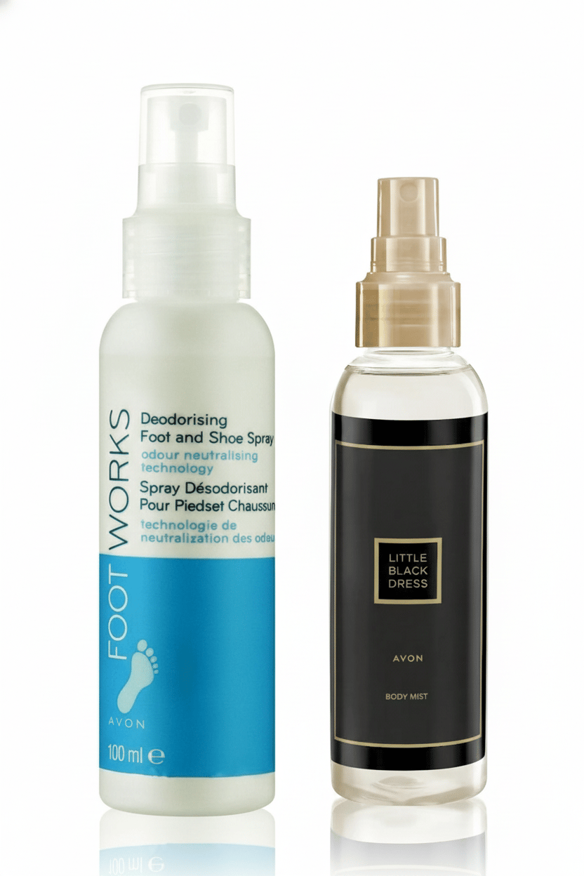 Foot Works Hoş Koku Veren Ayak Spreyi 100ml ve Little Black Dress Vücut Spreyi - 100ml