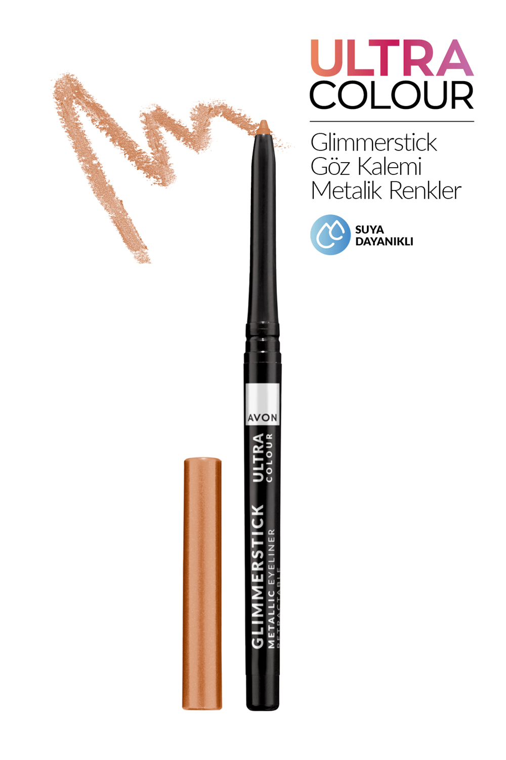 Glimmerstick Asansörlü Metalik Göz Kalemi - Copper