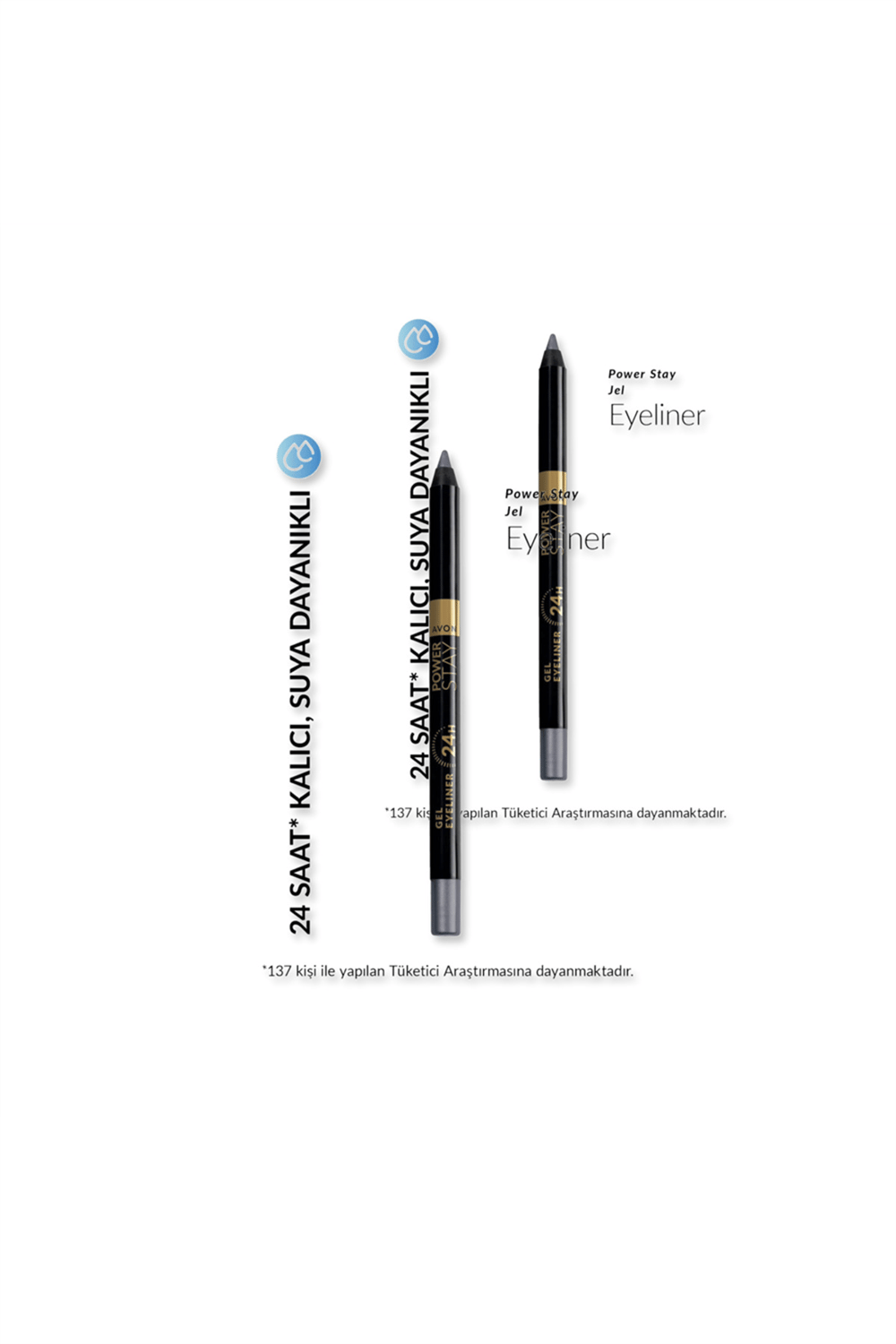 Power Stay Jel Eyeliner - Steel İkili Set