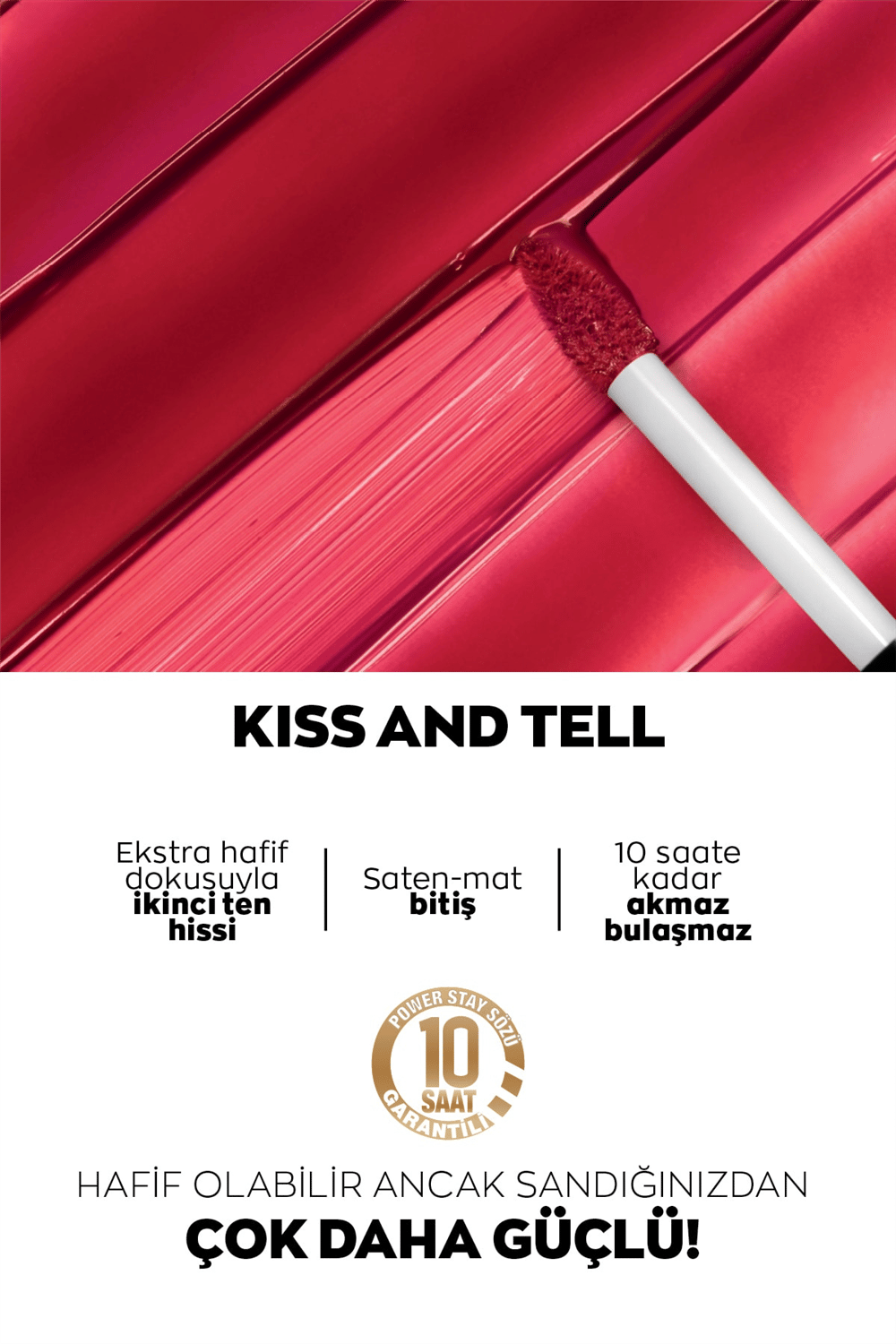 Power Stay Likit Ruj 3ml - Kiss and Tell
