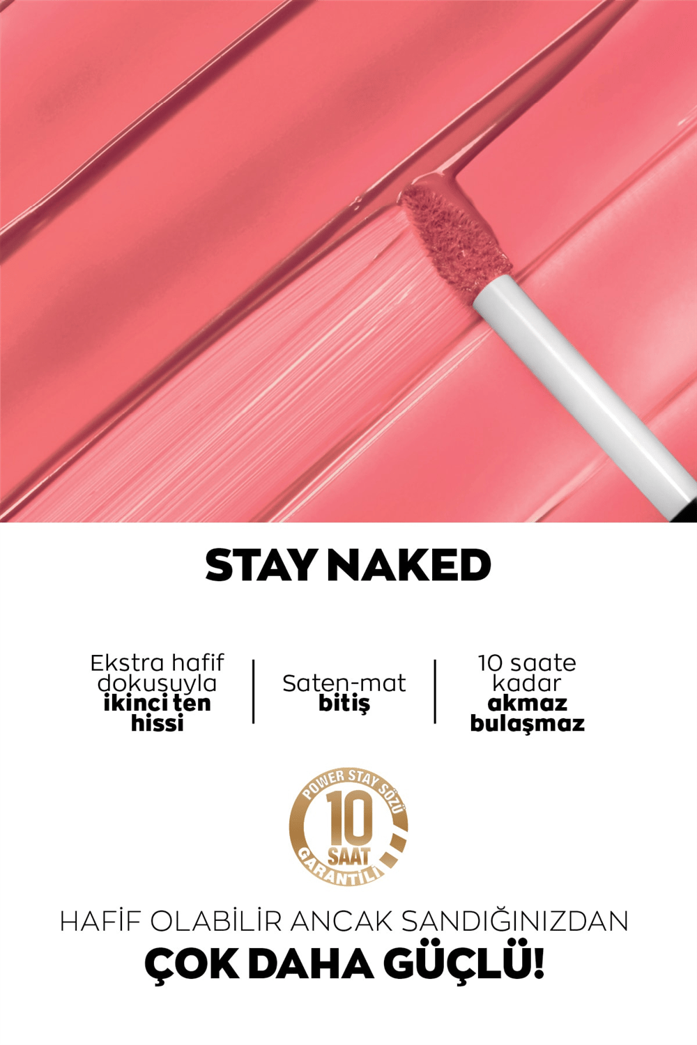 Power Stay Likit Ruj 3ml - Stay Naked