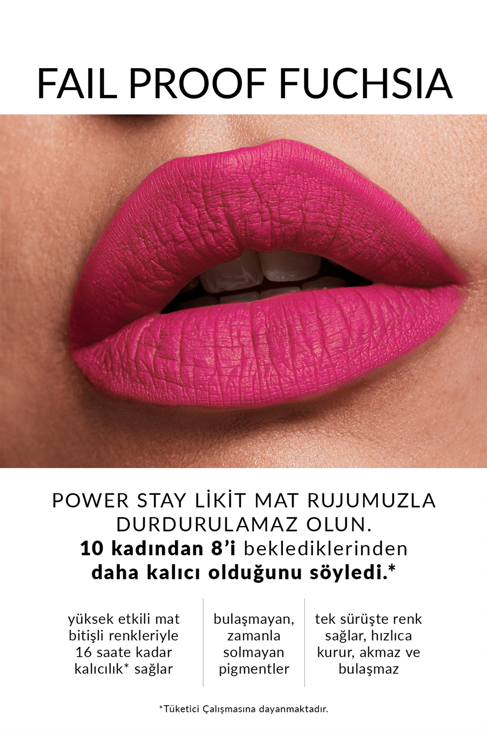 Power Stay Likit Ruj 6ml - Fail Proof Fushia