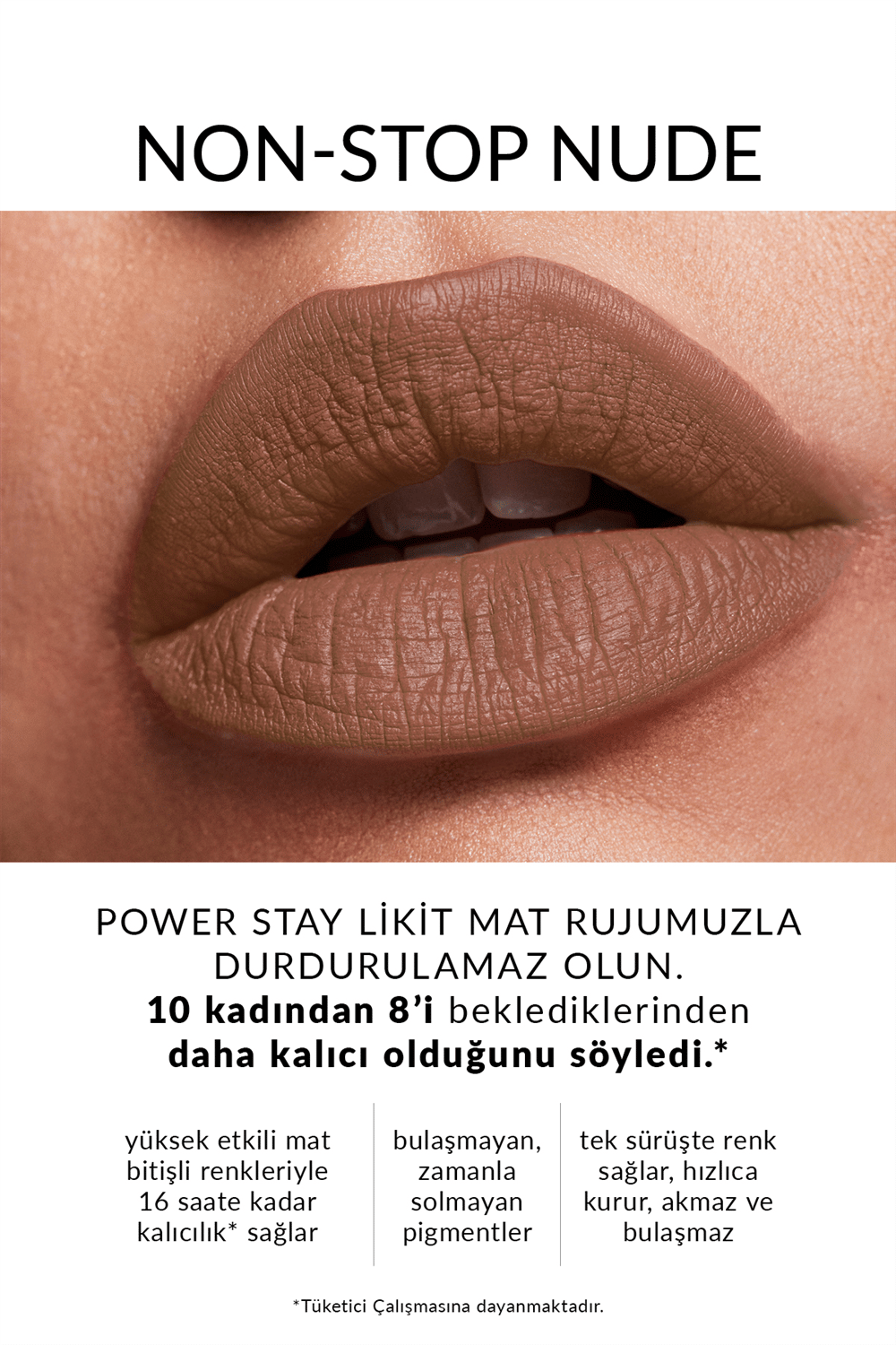 Power Stay Likit Ruj 6ml - Non Stop Nude