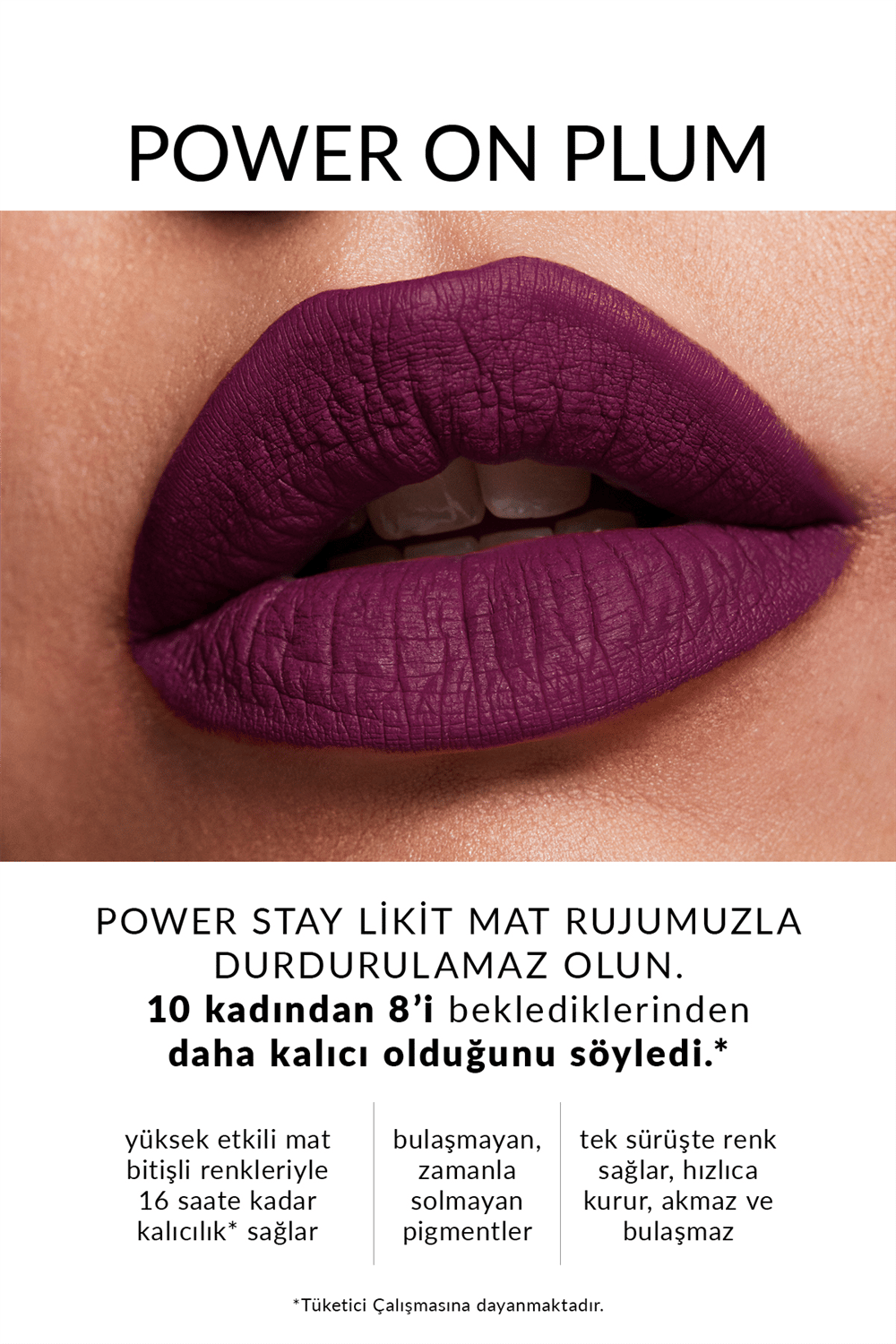 Power Stay Likit Ruj 6ml - Power On Plum