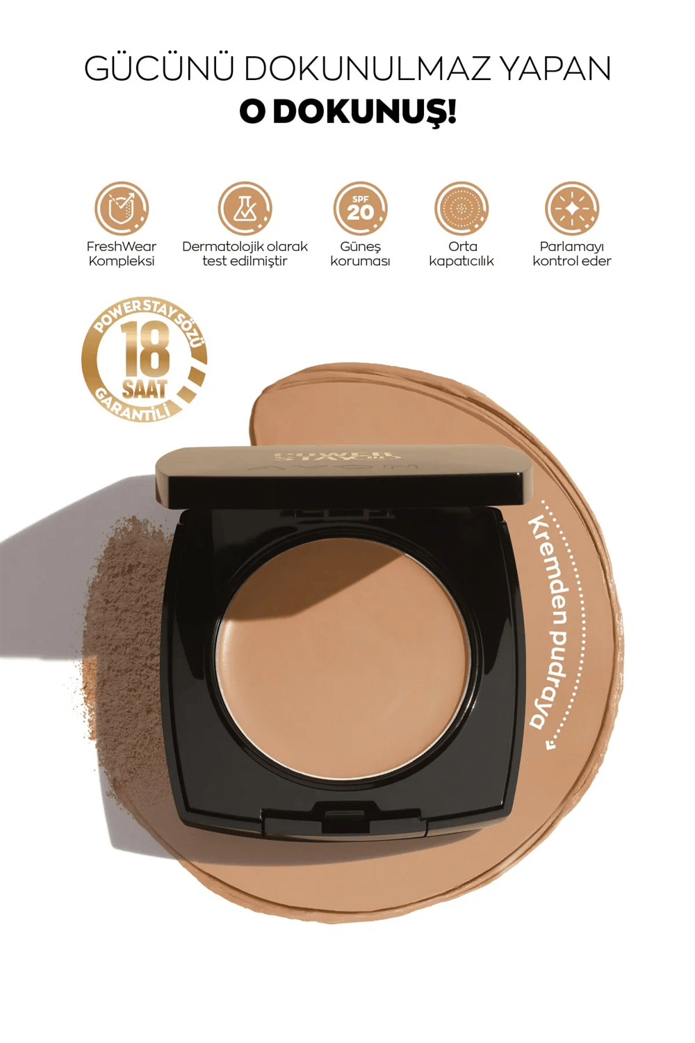 Power Stay Pata Krem Fondöten SPF20 - 220G Light Nude