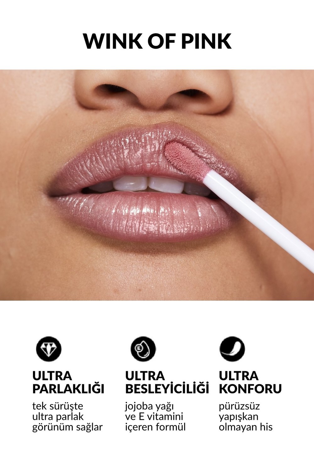 Ultra Colour Dudak Parlatıcı 7ml - Wink Of Pink