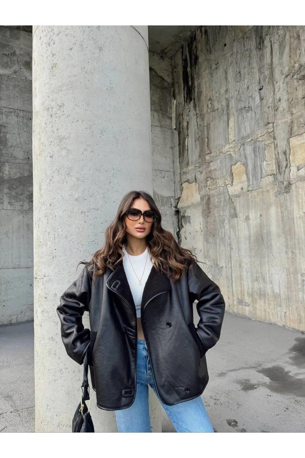 Kadın Siyah Oversize Ceket Siyah