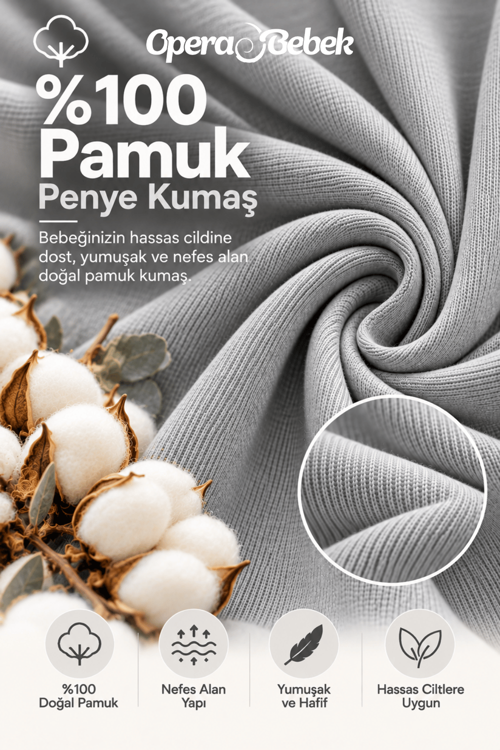 SOFT PENYE SLİNG BEBEK TAŞIMA ŞALI KANGURU (organik krem )