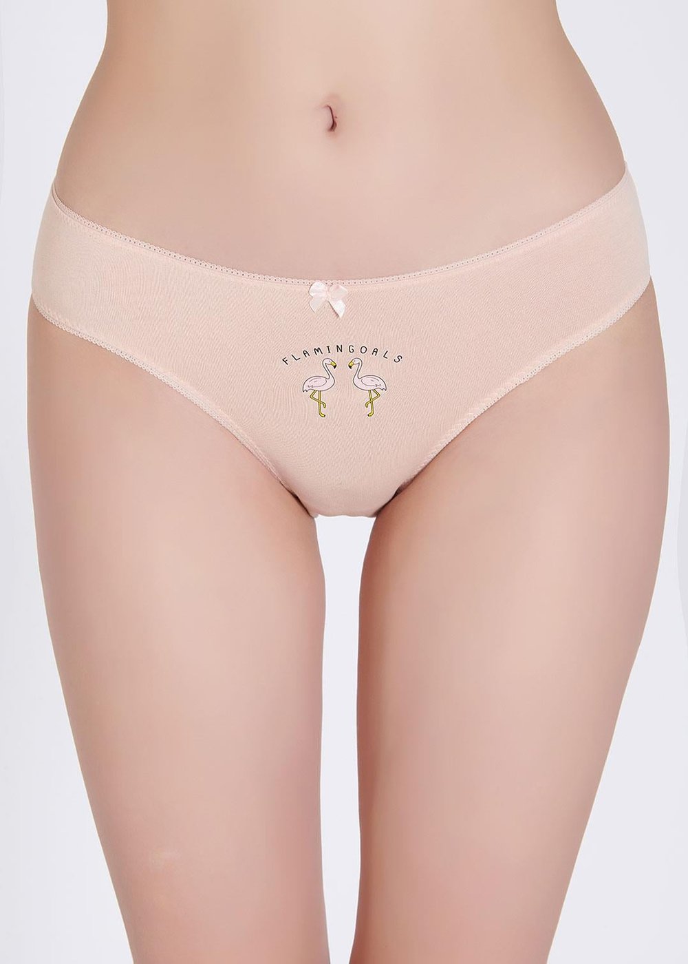  Pamuklu Flamingo Desenli 3lü  Set Kadın Külot