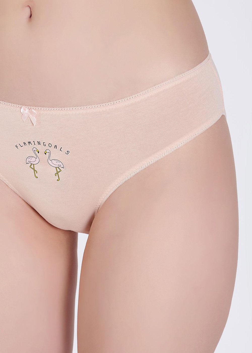  Pamuklu Flamingo Desenli 3lü  Set Kadın Külot