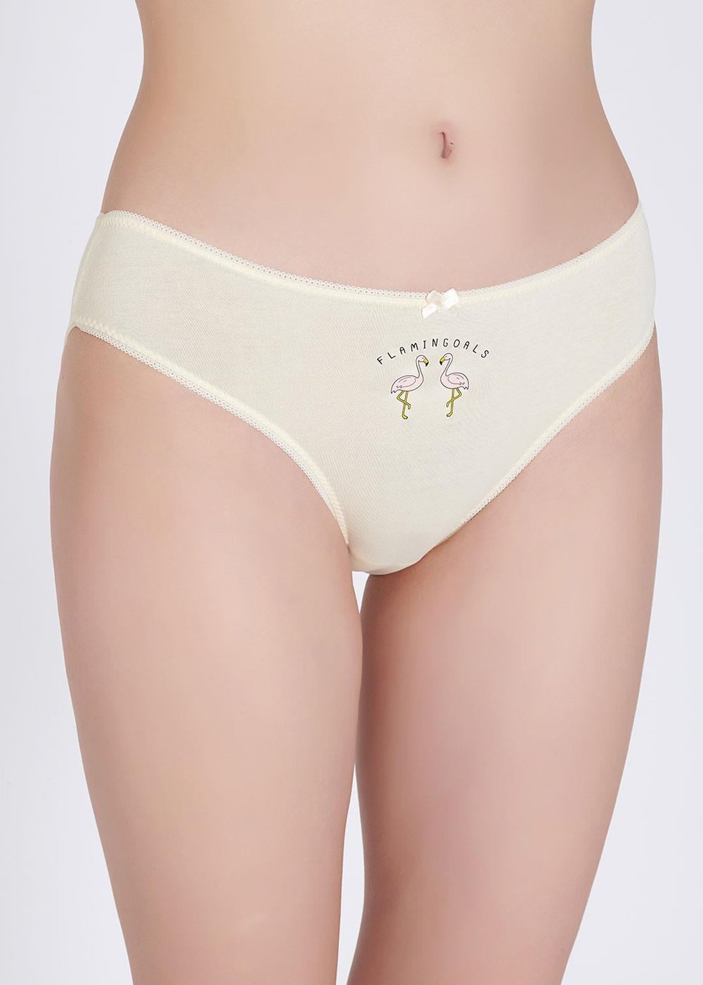  Pamuklu Flamingo Desenli 3lü  Set Kadın Külot