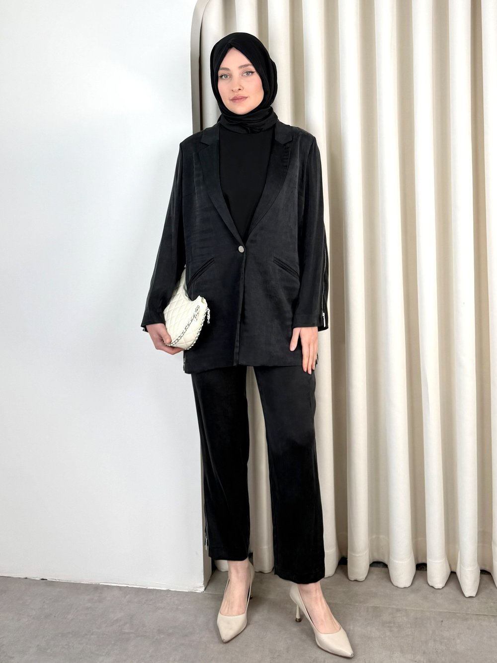 EVA PANTOLON TAKIM SİYAH