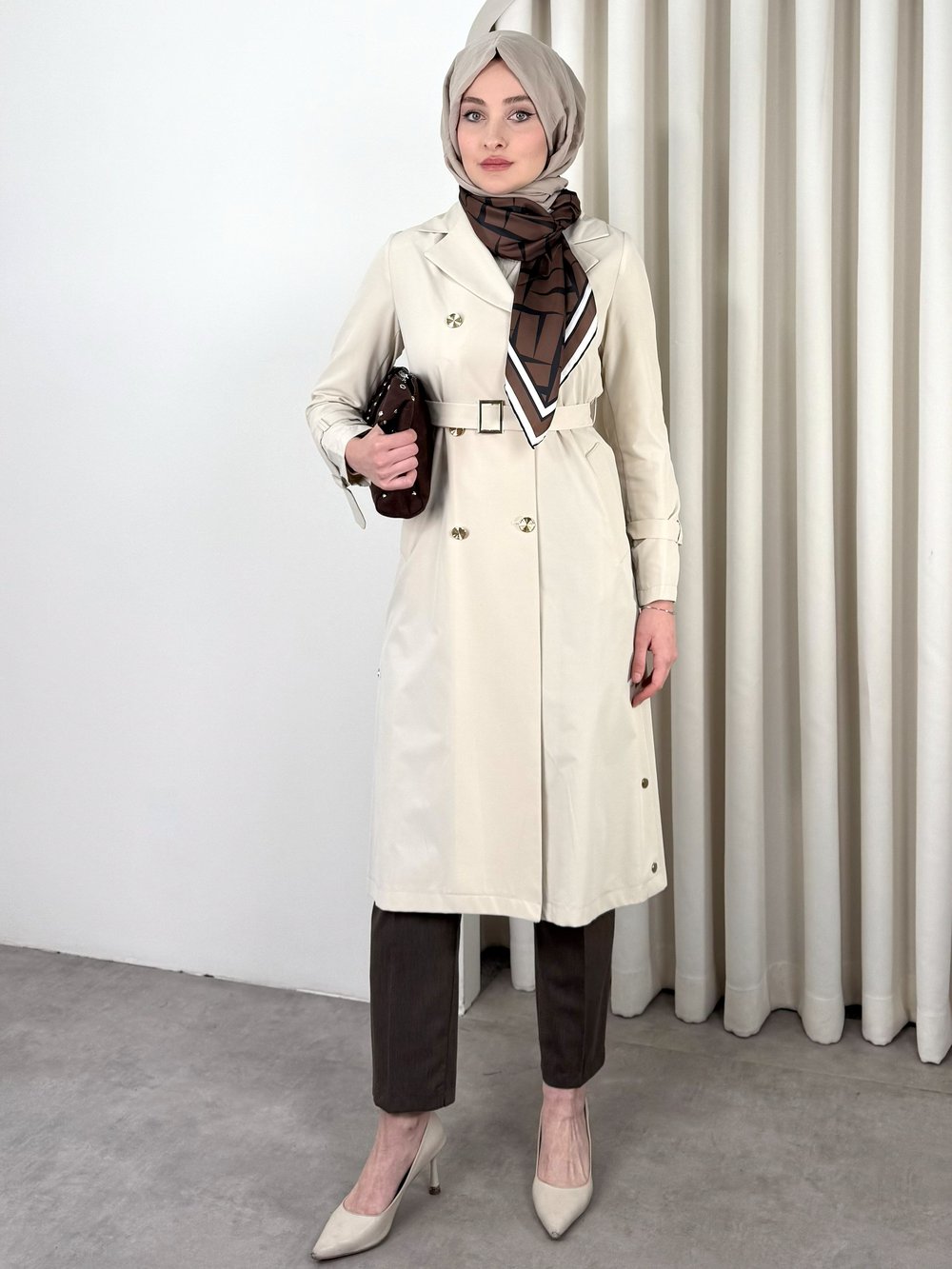LEİLA TRENCH BEJ