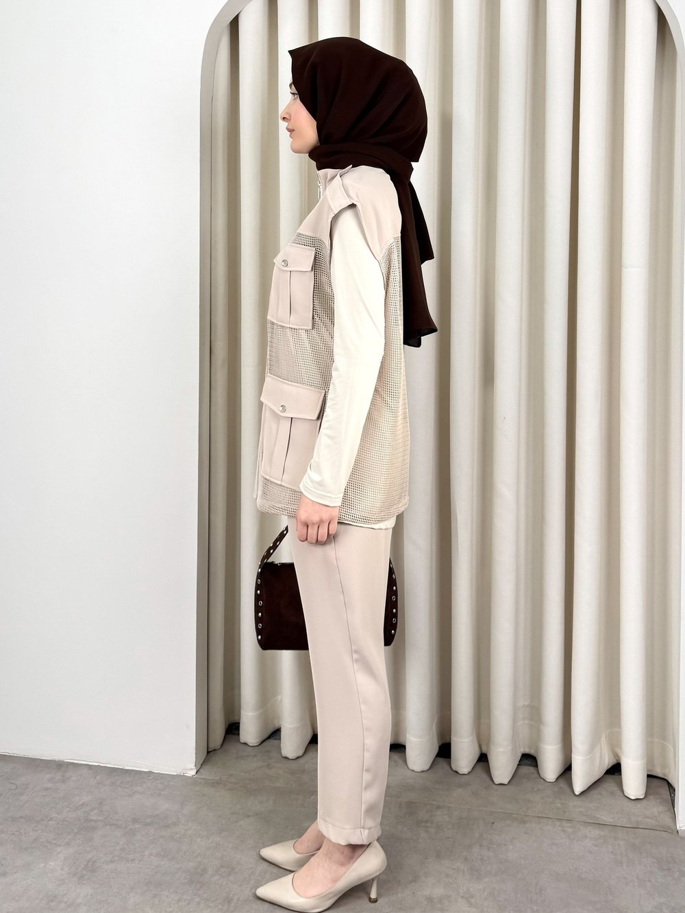 NOURA FİLE TAKIM BEJ