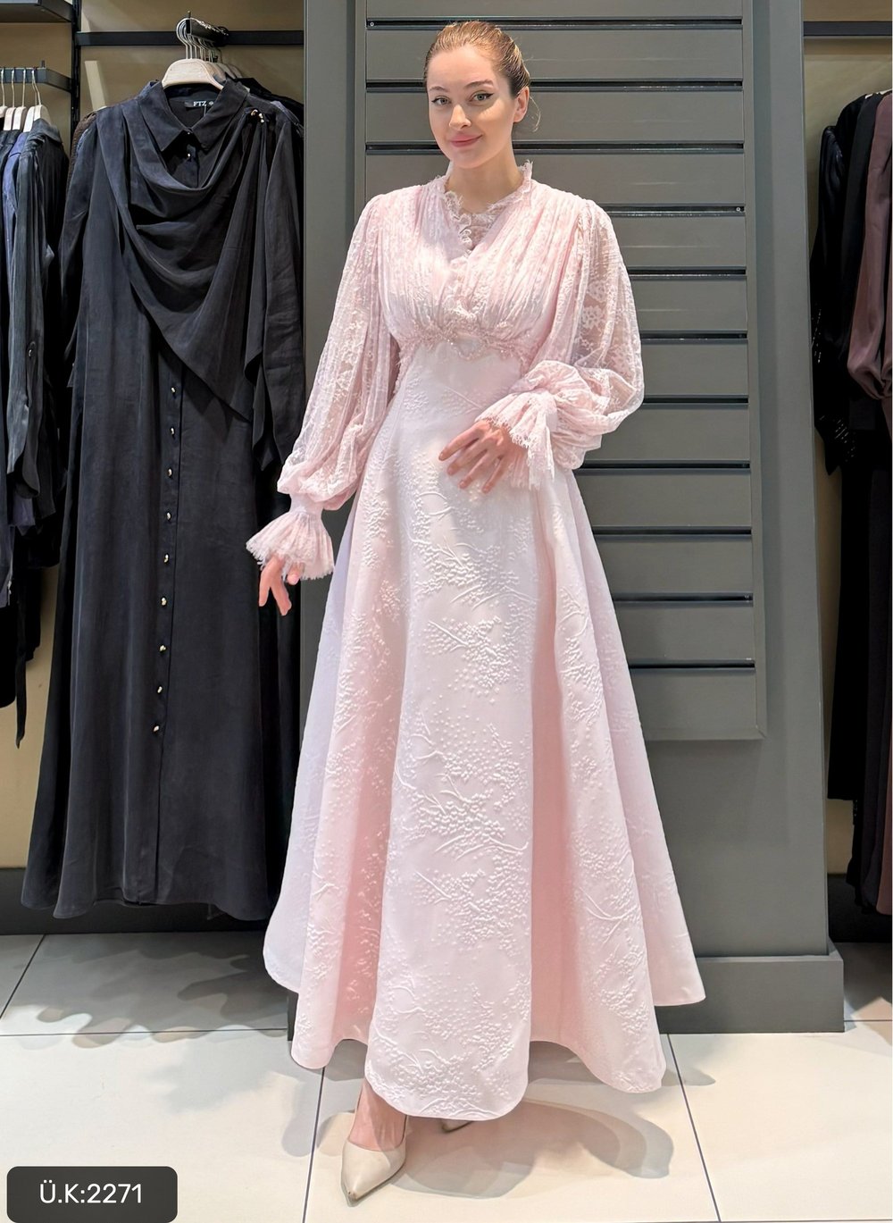 ÖZEL TASARIM ELBİSE PEMBE