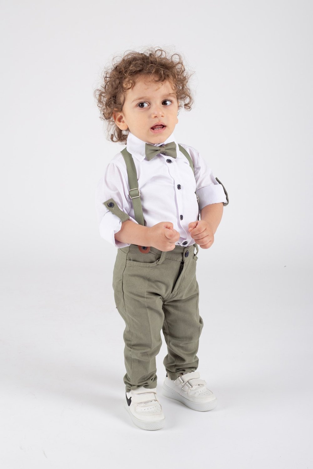 1-8 YAŞ 4 PARÇA PAPYON VE SLOPETLİ TAKIM ELBİSE BEBEK TAKIMI