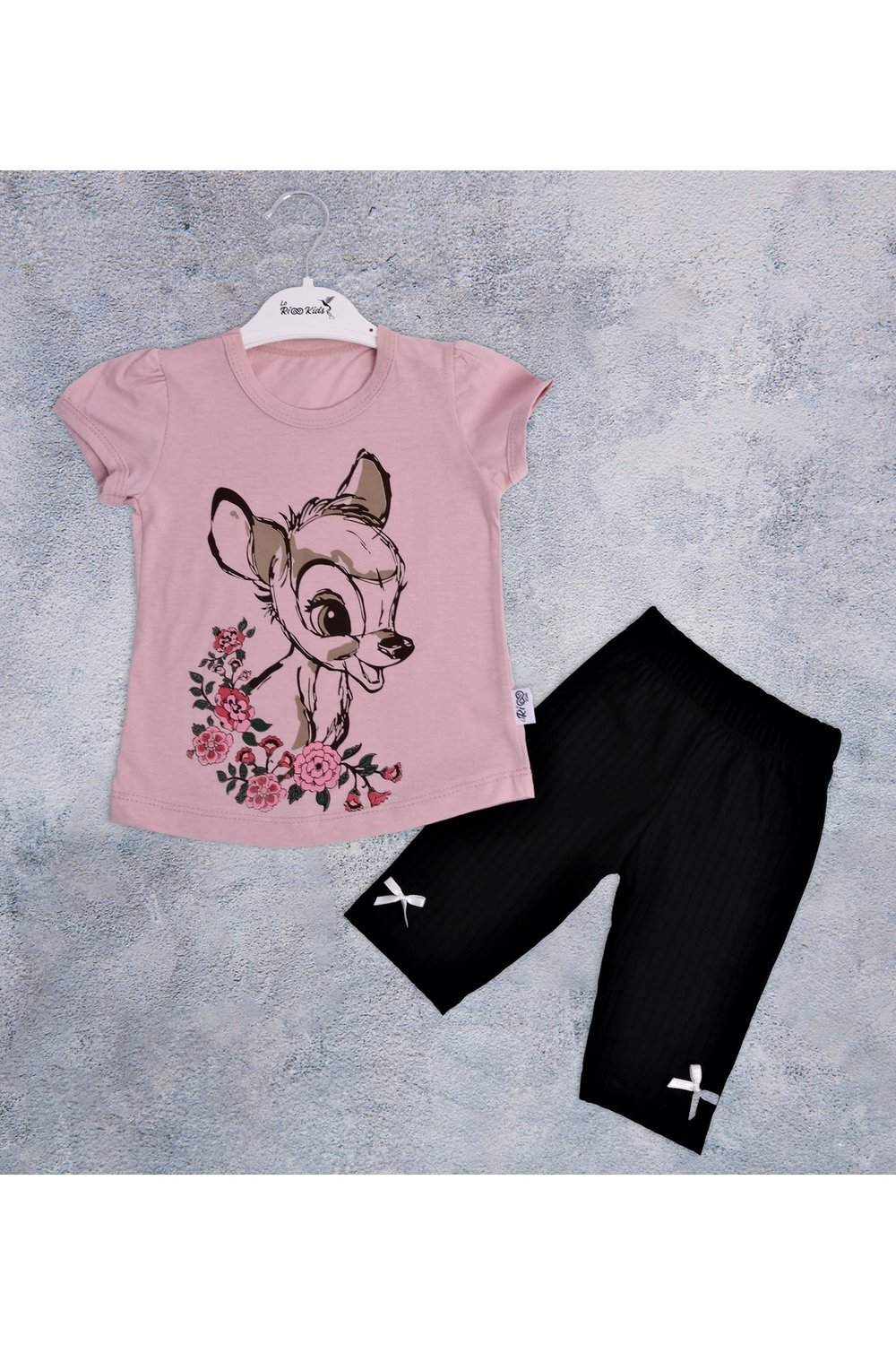 BAMBİ BASKILI ALT ÜST PENYE KIZ COCUK TAKIM