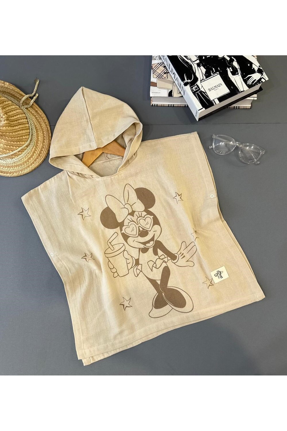 MICKEY BASKILI UNİSEX  MÜSLÜN KUMAŞ PAREO