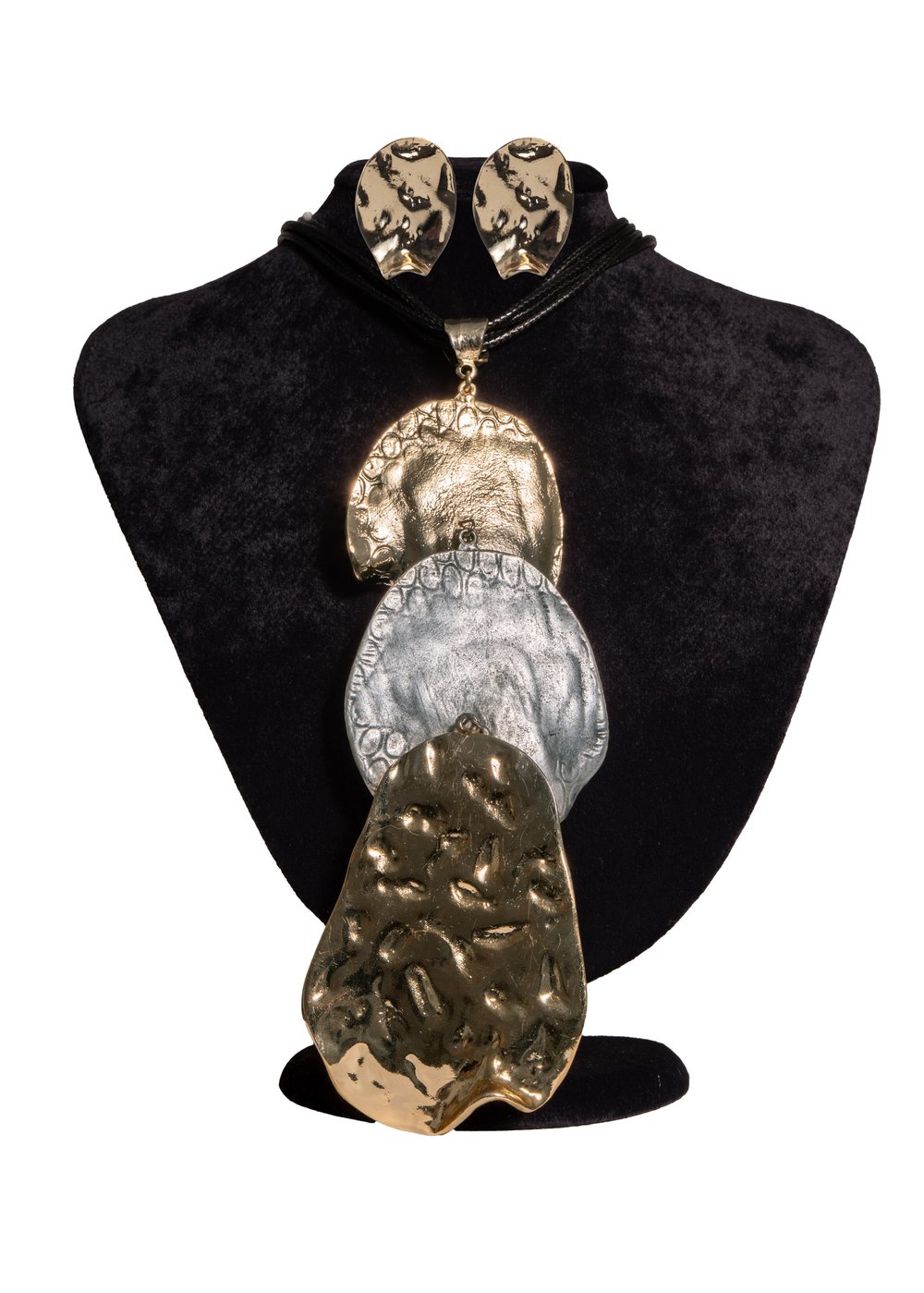 GOLD GÜMÜŞ DERİ KOLYE