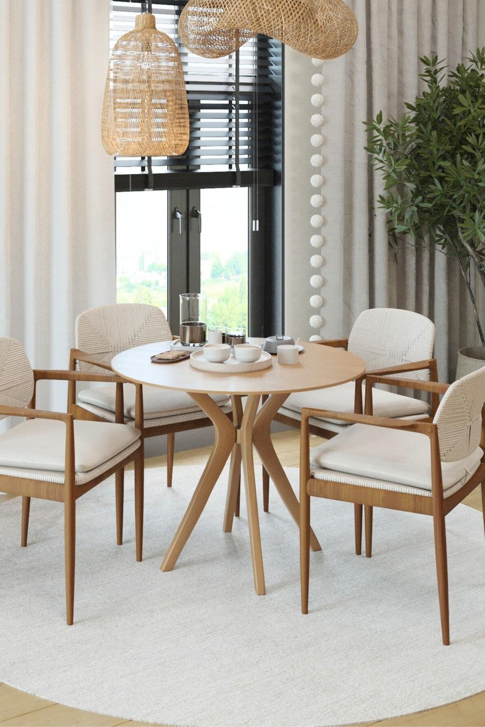 80X80-90X90cm Yuvarlak Masa (Sadece Masa) Ceviz Mutfak Masası-Balkon Masası Pera Model (Masa)