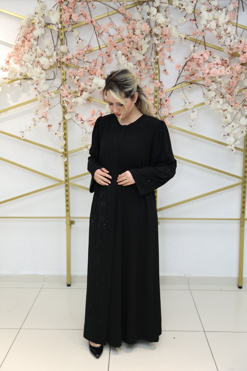 MEHTAP – Taş Detaylı Ferace