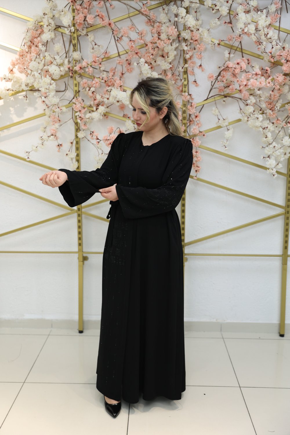 MEHTAP – Taş Detaylı Ferace