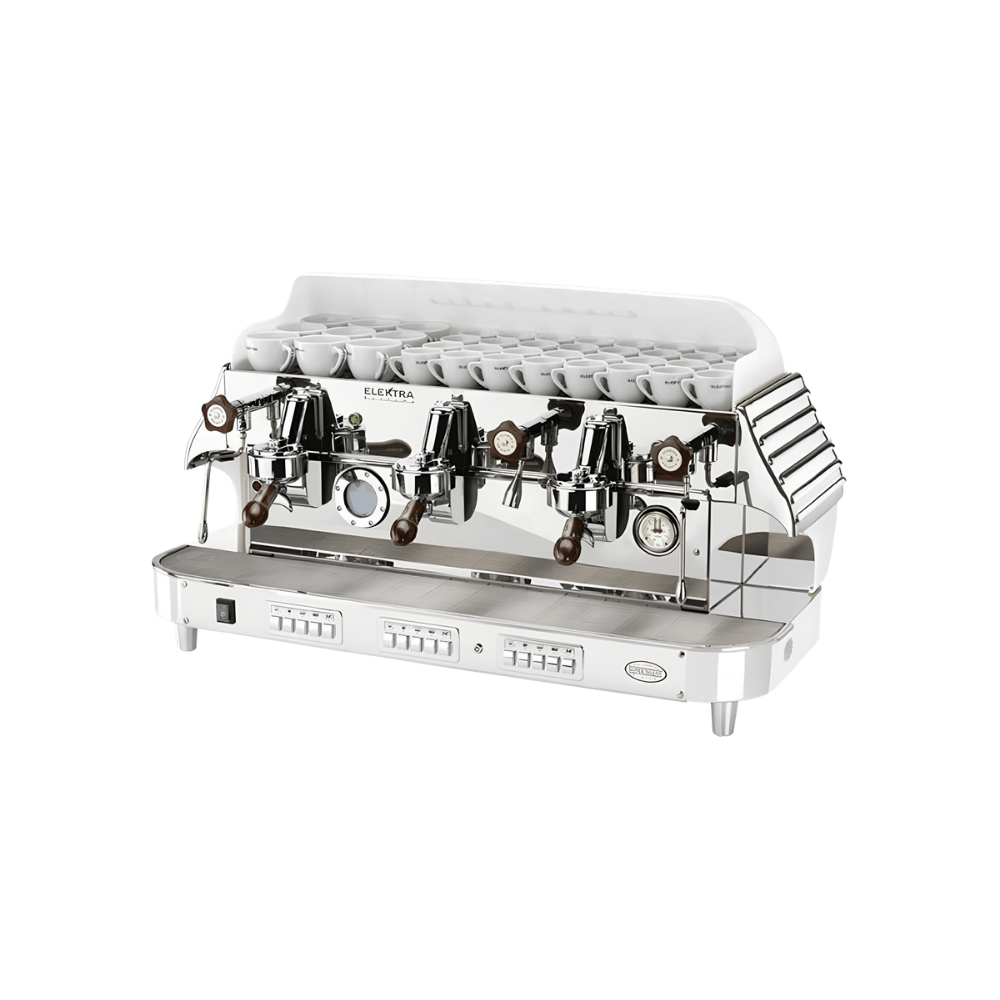 Elektra Barlume 3 Gruplu High Çelik Buz Beyazı Yarı Otomatik Espresso Makinesi