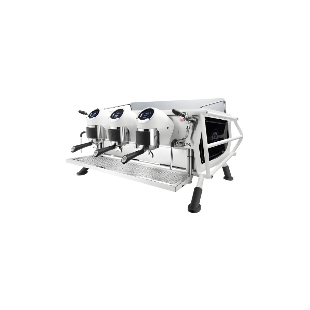 Sanremo CAFE RACER CUSTOM BLACK & WHITE – 3 Gruplu Espresso Kahve Makinesi