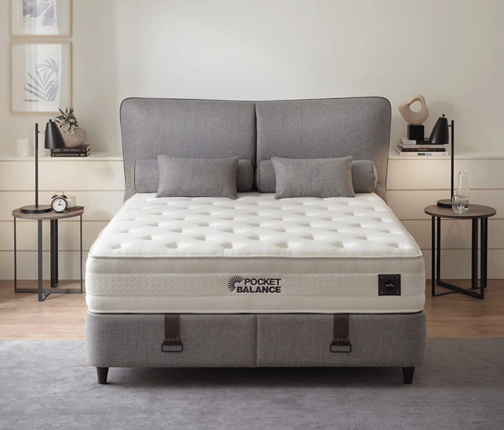 Puffy Pocket Balance Yatak Baza Başlık 3'lü Set
