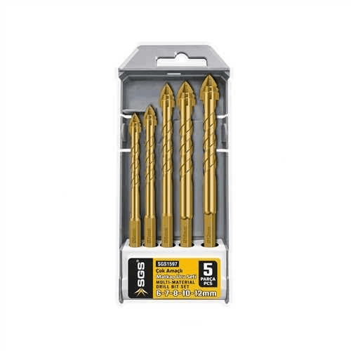 5 PARÇA ÇOK AMAÇLI MATKAP UCU SETİ 6-7-8-10-12 MM