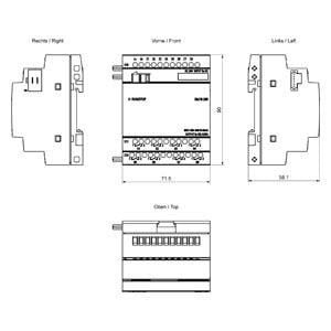 6ED1055-1NB10-0BA2 LOGO! DM16 24R Exp. mod. 4 MW, 8DI/8DO