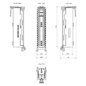 6ES7592-1AM00-0XB0 SIMATIC S7-1500, Front connector