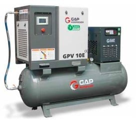 7.5 kW 10 Hp 500 lt Depo Üstü İnvertörlü Vidalı Hava Kompresörü | GPV 10E 