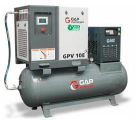 7.5 kW 10 Hp 500 lt Depo Üstü İnvertörlü Vidalı Hava Kompresörü | GPV 10E