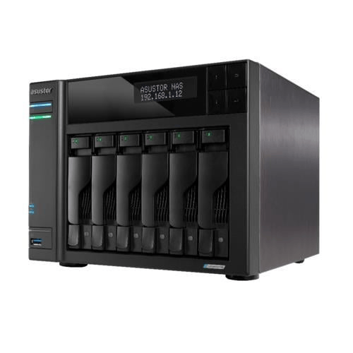 ASUSTOR AS6706T 6 Disk Yuvalı NAS | 8GB DDR4, 2.5GbE x2, M.2 NVMe, 6x22TB Destek