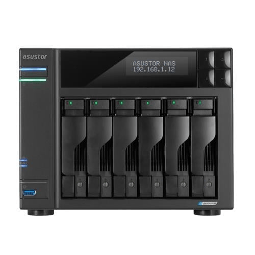 ASUSTOR AS6706T 6 Disk Yuvalı NAS | 8GB DDR4, 2.5GbE x2, M.2 NVMe, 6x22TB Destek