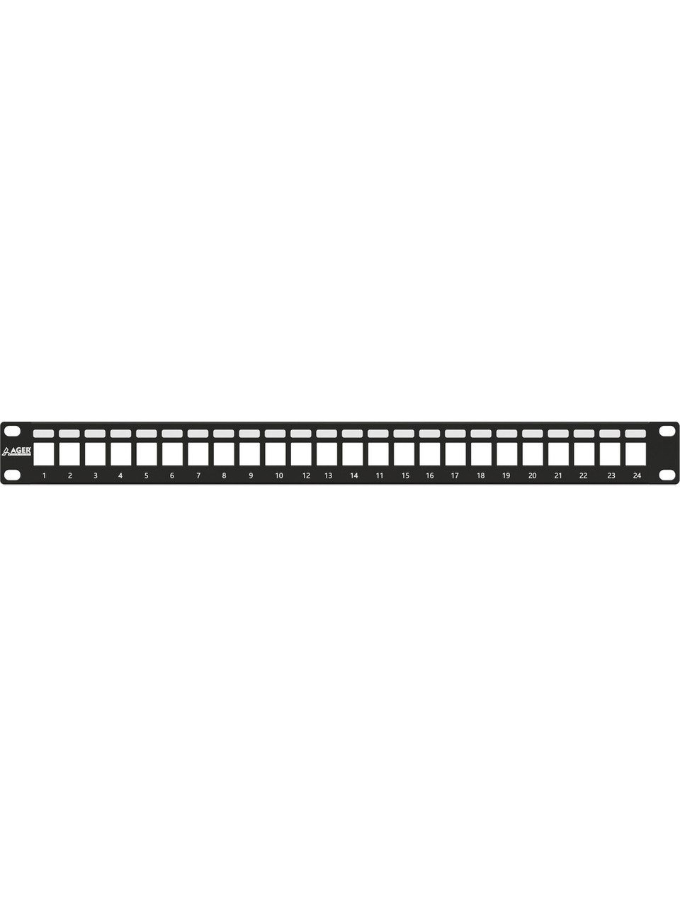 Ager AC-610-24 Moduler Utp/ftp CAT6/CAT6A 24 Port Boş 1u Zırhlı Patch Panel