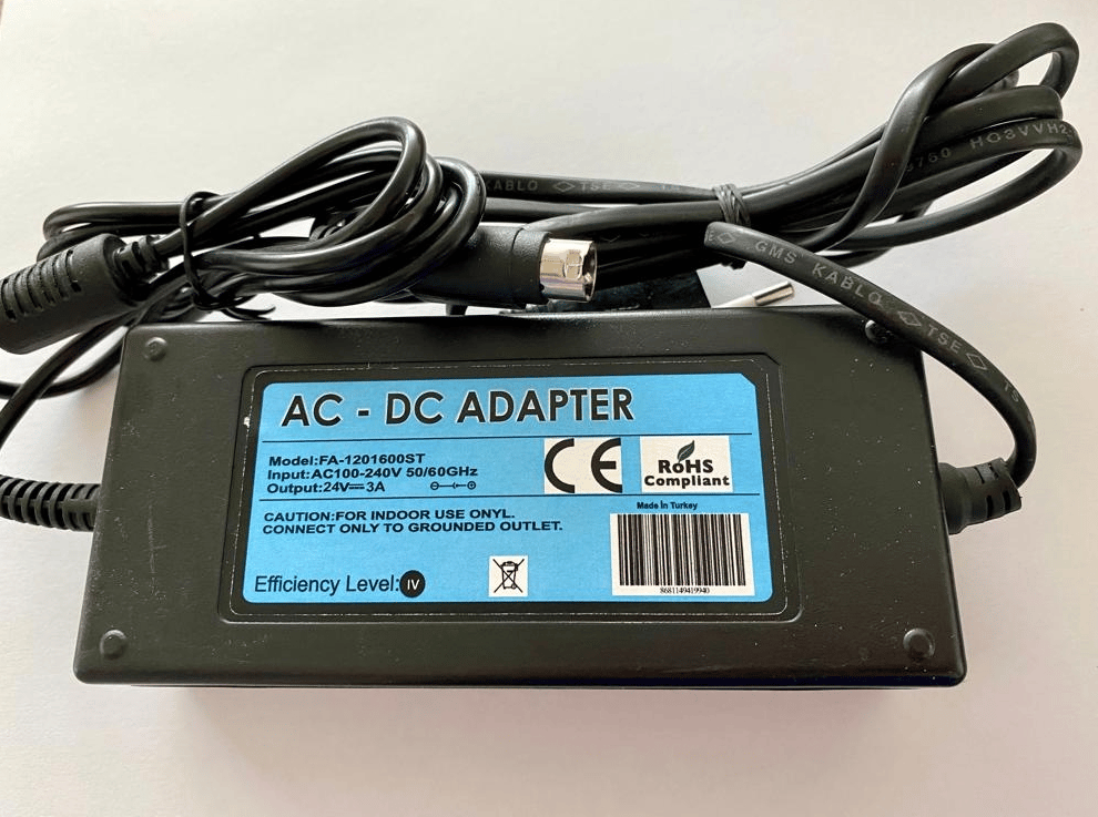 Alpa DTC24-3M 24 Volt 3 Amper 3 Pinli Yazıcı Adaptörü