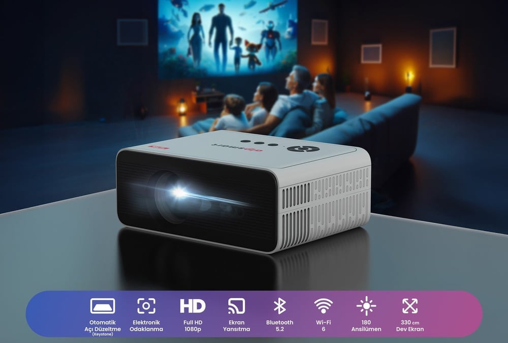 Alpsmart AS-585 Android 11 Akıllı LED Projeksiyon Cihazı