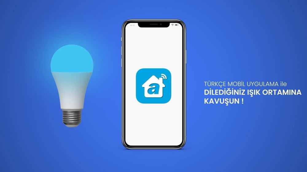Alpsmart AS-8229CW-Akıllı Wi-Fi Led Lamba 9W