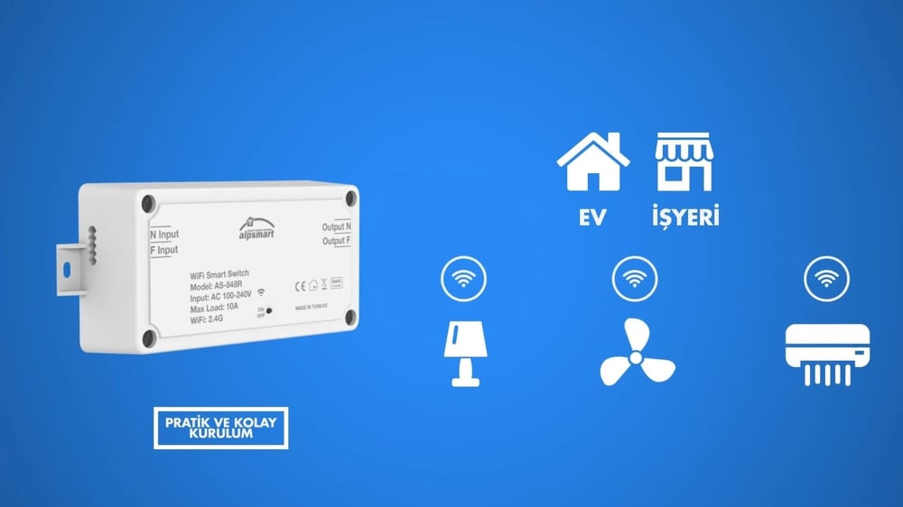 Alpsmart AS-848R-AAkıllı Wi-Fi Ev Rölesi