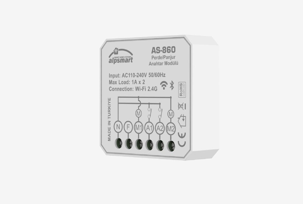 Alpsmart AS-860 Akıllı Wi-Fi Perde / Stor v Panjur Anahtar Modülü