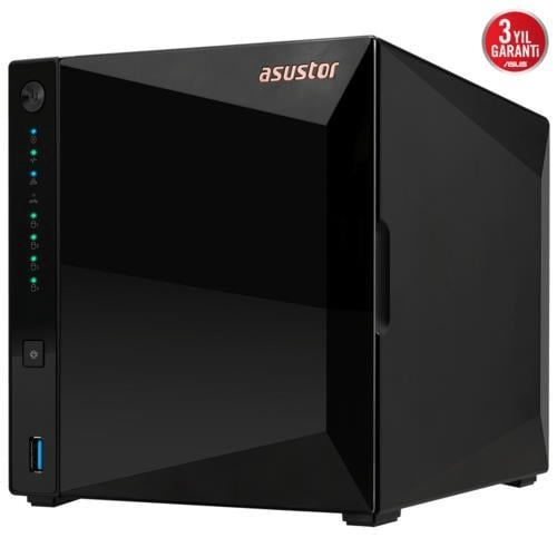 Asustor AS3304T V2 4Disk Yuvalı(4x22TB) Nas Cihazı  2GB DDR4, 2.5 GbE x 1, USB 3.2 x 3