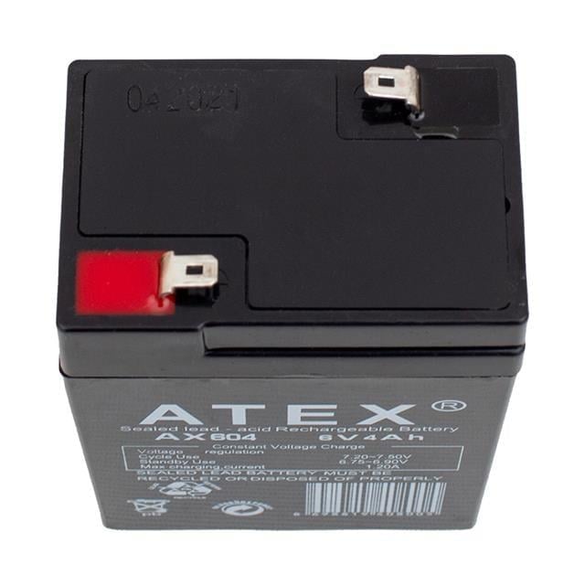Atex 6 Volt 4 AH Işıldak Aküsü (70*48*101 Mm)