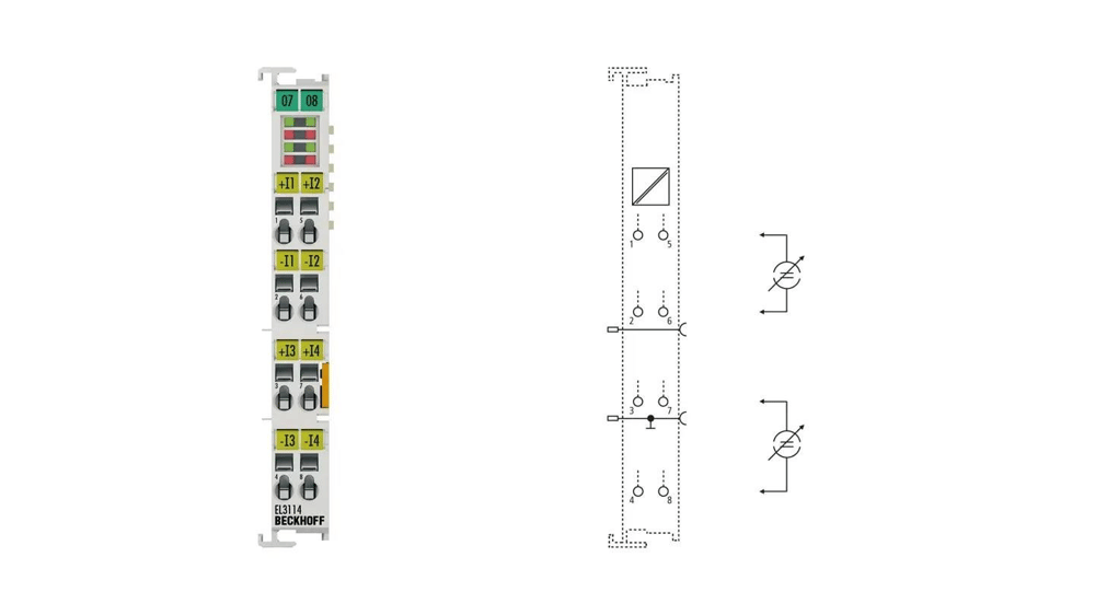 Beckhoff EL3114 | 4 Kanal 0…20 mA 16 Bit Analog Giriş Terminali | EtherCAT