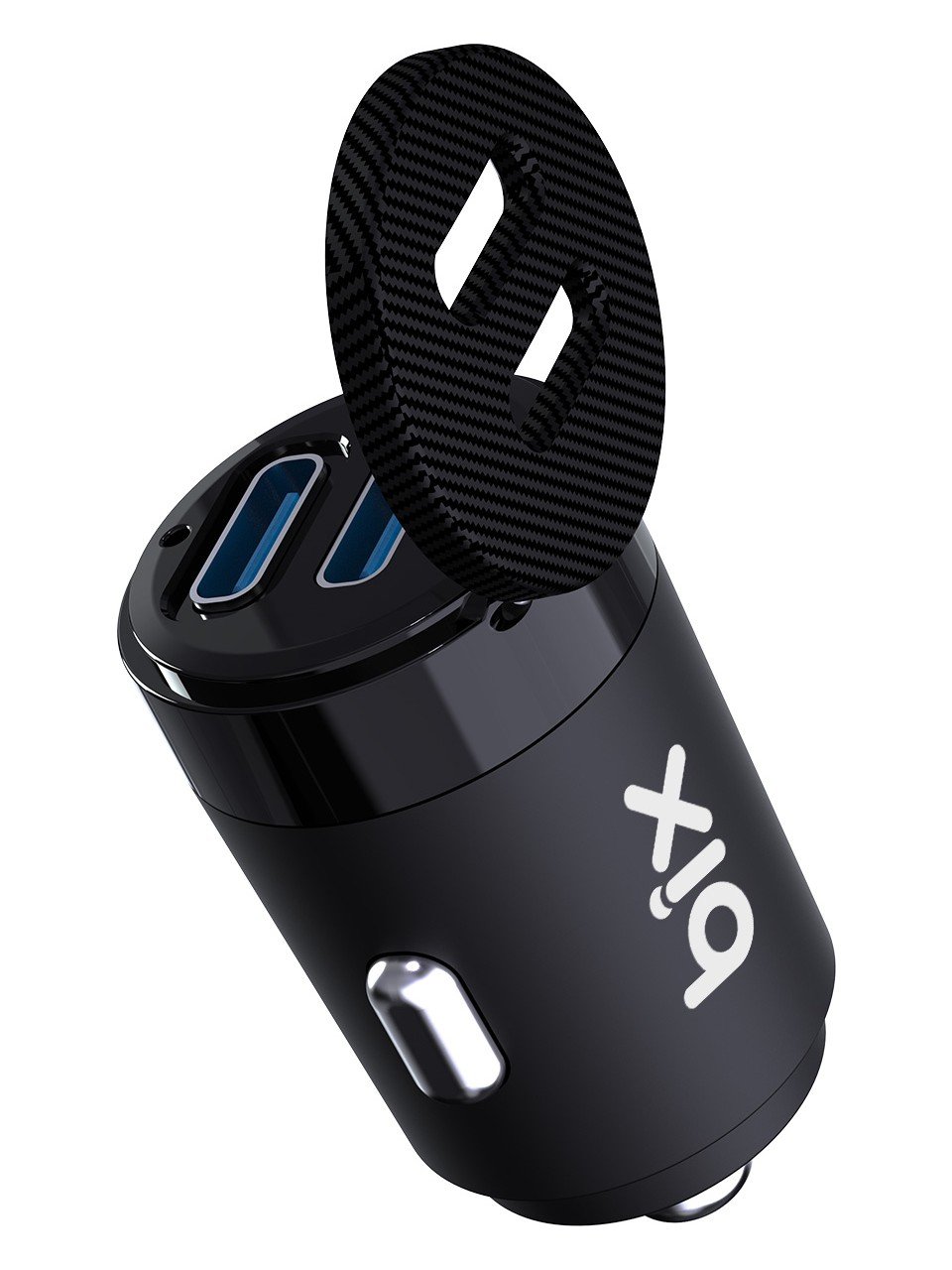 Bix BX-CCP65CC 65W Çift Portlu Type-C Araç Şarj Aleti Apple iPhone & Android & Notebook Mini Araç Içi Şarj Cihazı - S
