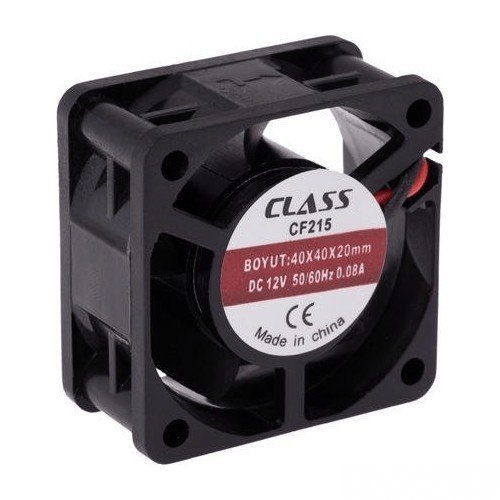 Class CF-215 40x40x20 DC 12V 2 Pin 50/60 Hz 0.08A Aksiyel Fan