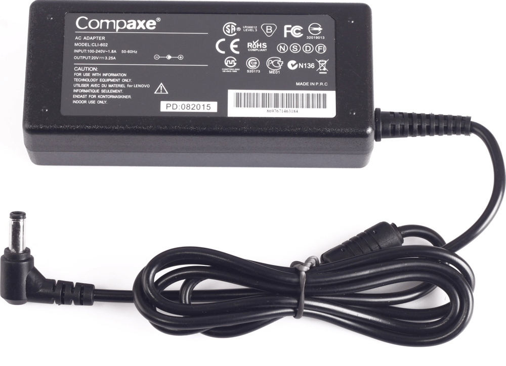 Compaxe CLI-602 Ibm 20V 3.2A Amper 5.5mm x 2.5mm Notebook Adaptörü
