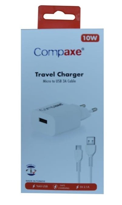 Compaxe CTA-521UMB24 5 Volt 2.1 Amper Micro to USB Kablolu Set 10 Watt Gerçek Değer